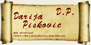Darija Pisković vizit kartica